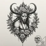 A dark, mysterious tattoo sketch of veles, th… – tattoo sketch (№1753077485_0, 21.07.2025 05:58) — tattoovalue.net