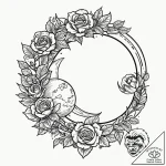 Tattoo design a stylized planet with a subtle… – tattoo sketch (№1753079295_0, 21.07.2025 06:28) — tattoovalue.net