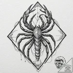 Tattoo design a scorpio scorpion composed of… – tattoo sketch (№1753079378_0, 21.07.2025 06:29) — tattoovalue.net