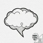 Tattoo design a pixelated speech bubble linew… – tattoo sketch (№1753079789_0, 21.07.2025 06:36) — tattoovalue.net