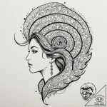 Tattoo design a cosmic swirl that subtly form… – tattoo sketch (№1753080034_0, 21.07.2025 06:40) — tattoovalue.net