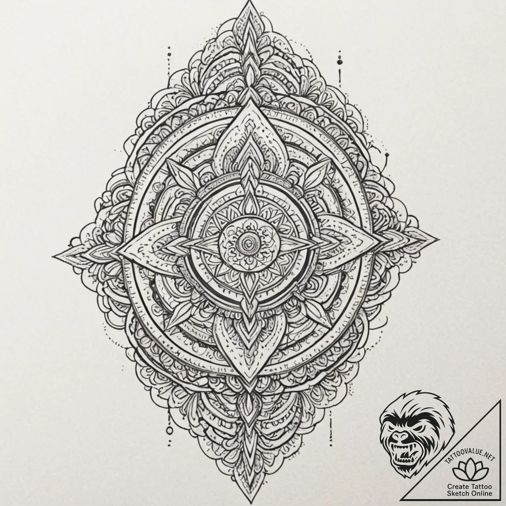 Tattoo sketch an abstract representation of a... - tattoo sketch (№1753080942_0, 21.07.2025 06:55) — tattoovalue.net
