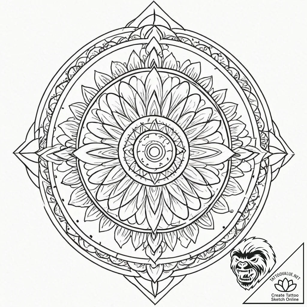 Tattoo design an abstract representation of d... - tattoo sketch (№1753081025_0, 21.07.2025 06:57) — tattoovalue.net