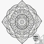 Diamond, tattoo line art, on a clean white pa… – tattoo sketch (№1753081105_0, 21.07.2025 06:58) — tattoovalue.net