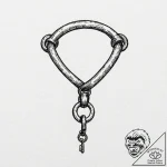 Shackles, tattoo drawing outline, on a clean… – tattoo sketch (№1753081188_0, 21.07.2025 06:59) — tattoovalue.net