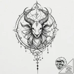 Tattoo design a zodiac symbol integrated into… – tattoo sketch (№1753081849_0, 21.07.2025 07:10) — tattoovalue.net
