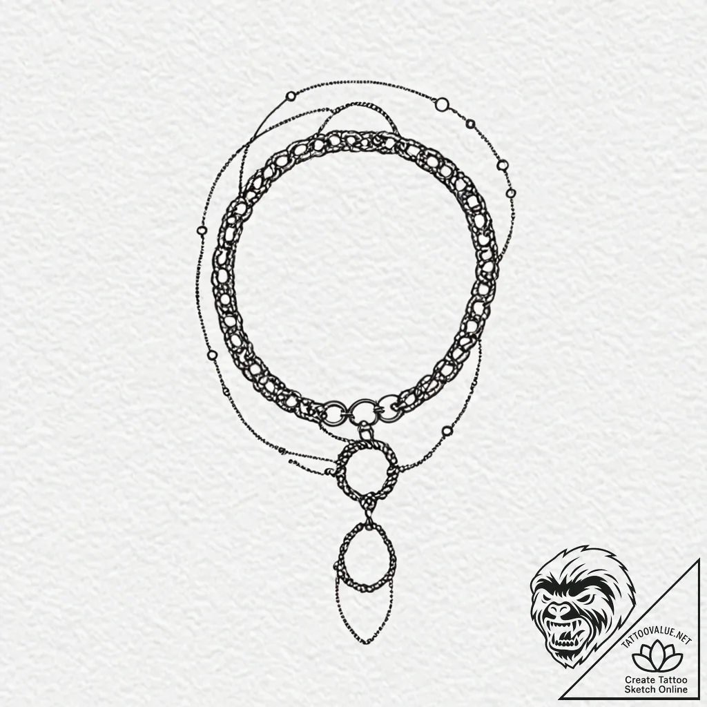 Tattoo sketch a fine line jewelry piece (e.g.... - tattoo sketch (№1753081931_0, 21.07.2025 07:12) — tattoovalue.net