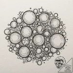 A close-up of soap bubbles, showing the swirl… – tattoo sketch (№1753082095_0, 21.07.2025 07:14) — tattoovalue.net