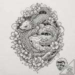 Clover, tattoo drawing outline, muted color p… – tattoo sketch (№1753082507_0, 21.07.2025 07:21) — tattoovalue.net