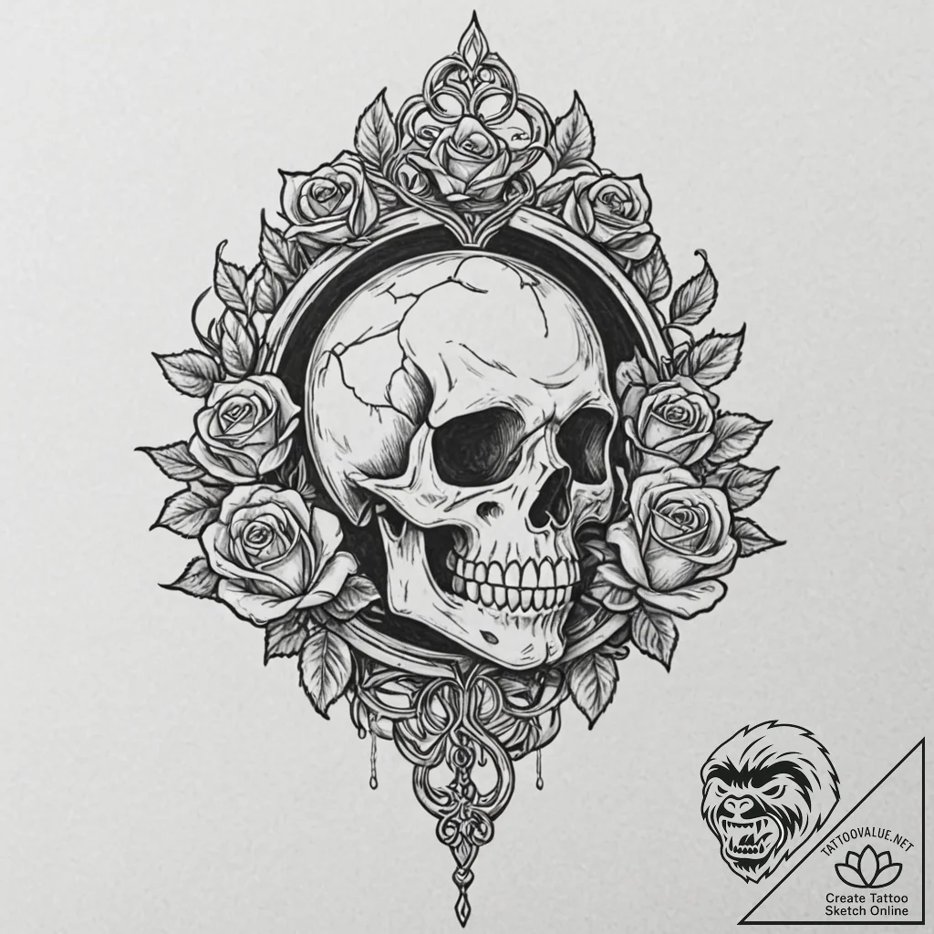 Tattoo sketch a stylized royal scepter or orb... - tattoo sketch (№1753084001_0, 21.07.2025 07:46) — tattoovalue.net