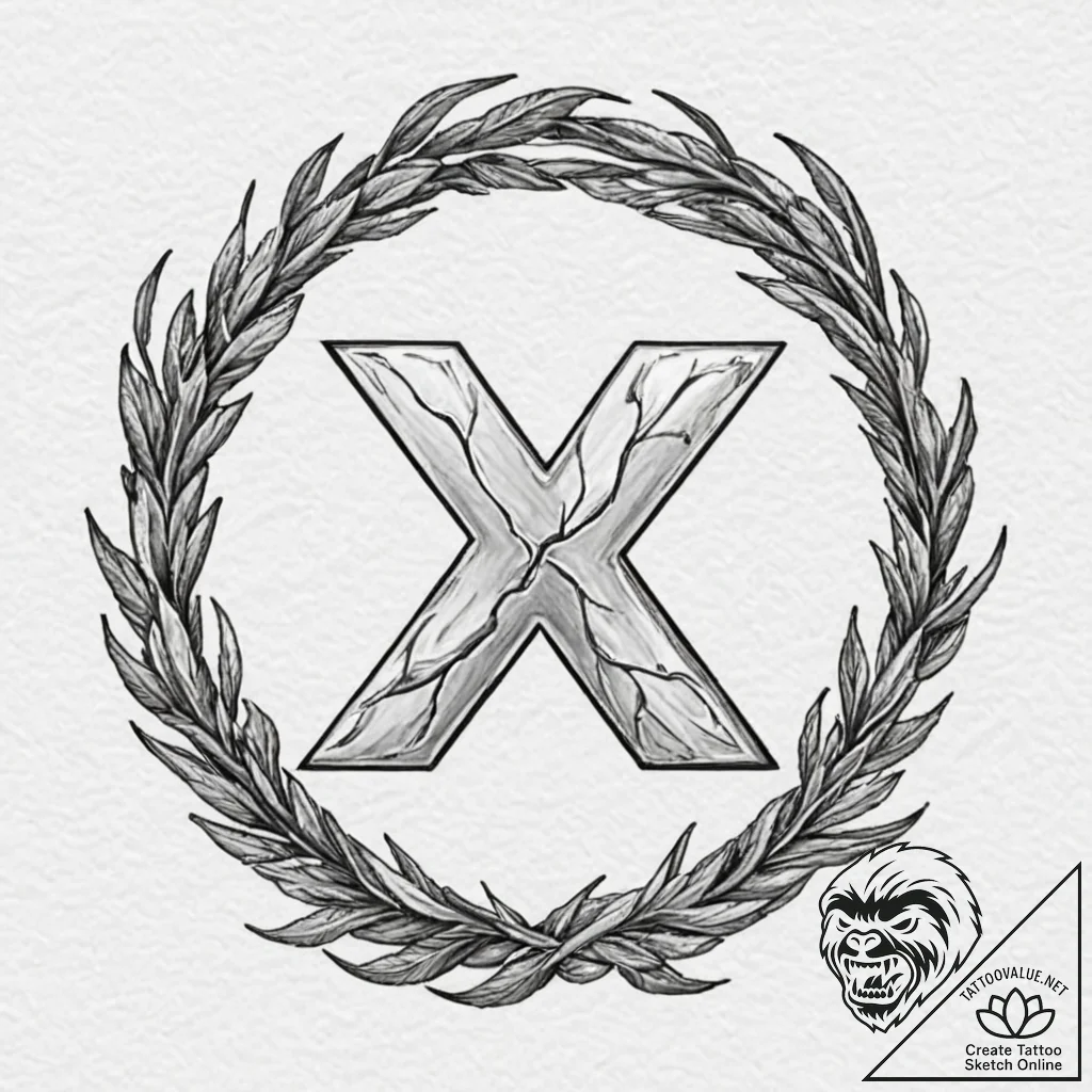 104. tattoo design: a minimalist "opora" rune... - tattoo sketch (№1753085744_0, 21.07.2025 08:15) — tattoovalue.net
