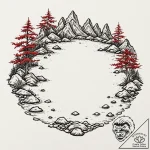A serene japanese zen garden with raked sand… – tattoo sketch (№1753086406_0, 21.07.2025 08:26) — tattoovalue.net