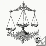 Tattoo sketch libra’s scales, intricately det… – tattoo sketch (№1753086489_0, 21.07.2025 08:28) — tattoovalue.net