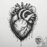 Tattoo design a digital representation of a b… – tattoo sketch (№1753089060_0, 21.07.2025 09:11) — tattoovalue.net