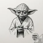 20. sketch of master yoda, deep in thought, h… – tattoo sketch (№1753089472_0, 21.07.2025 09:17) — tattoovalue.net