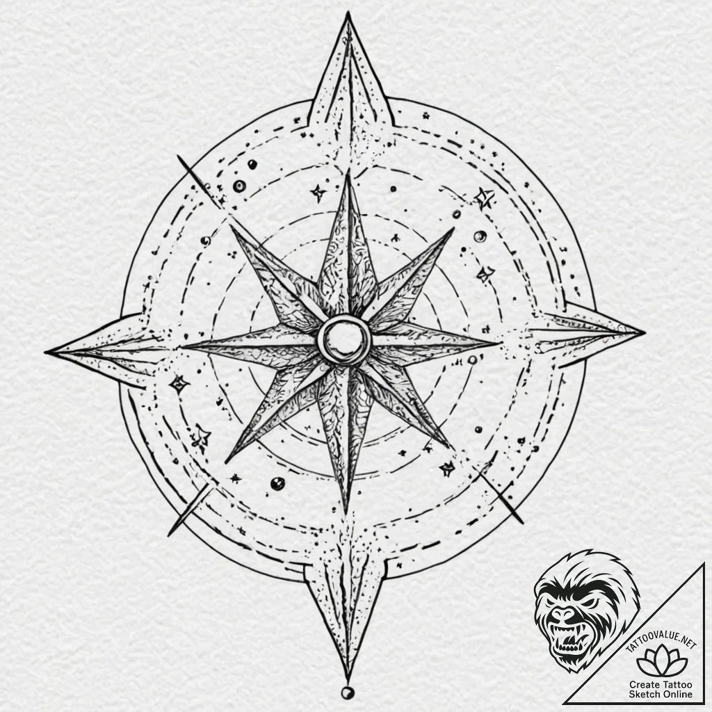 Tattoo design a celestial map with a personal... - tattoo sketch (№1753089805_0, 21.07.2025 09:23) — tattoovalue.net