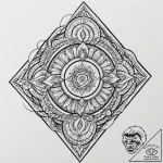 Tattoo sketch a “level up” icon with abstract… – tattoo sketch (№1753090716_0, 21.07.2025 09:38) — tattoovalue.net