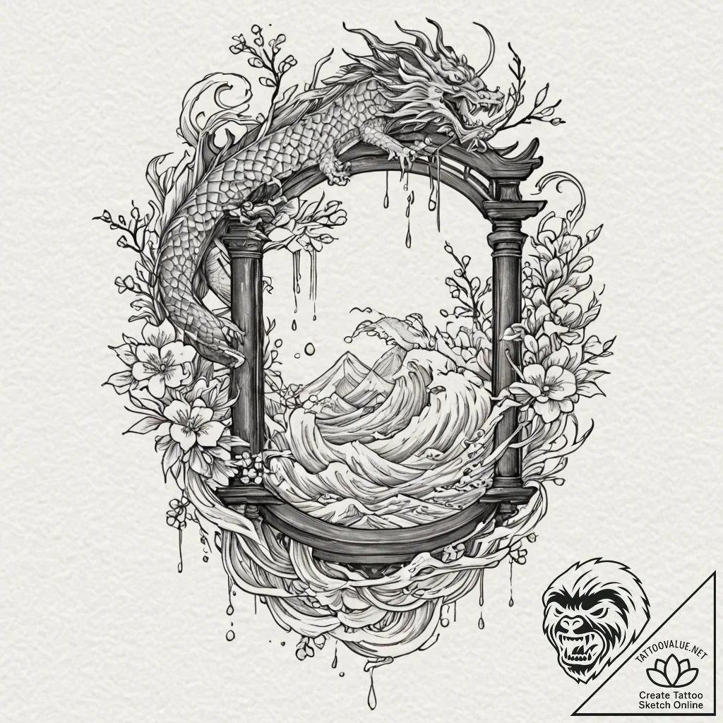Tattoo design a small, ornate birdcage with i... - tattoo sketch (№1753091048_0, 21.07.2025 09:44) — tattoovalue.net