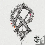 58. tattoo sketch: “mir” rune subtly incorpor… – tattoo sketch (№1753091132_0, 21.07.2025 09:45) — tattoovalue.net