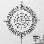 Tattoo sketch a zodiac glyph with a rough, ha… – tattoo sketch (№1753091215_0, 21.07.2025 09:46) — tattoovalue.net