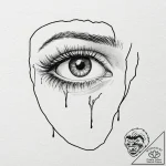 A linework tattoo of the iconic eye-slitting… – tattoo sketch (№1753091960_0, 21.07.2025 09:59) — tattoovalue.net