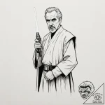 A sketch of count dooku, looking arrogant, wi… – tattoo sketch (№1753092956_0, 21.07.2025 10:15) — tattoovalue.net
