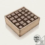 A minimalist tattoo of a box of chocolates fr… – tattoo sketch (№1753093122_0, 21.07.2025 10:18) — tattoovalue.net