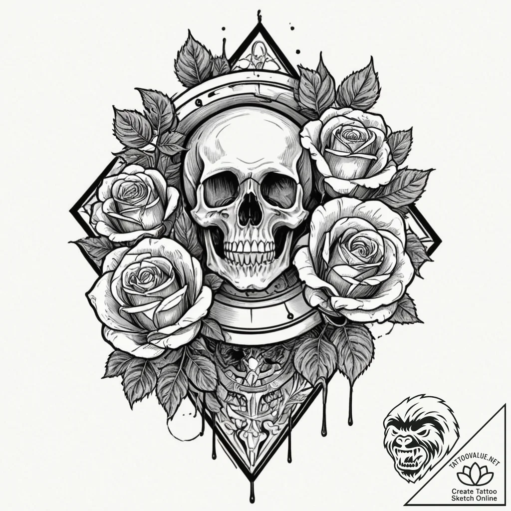 The stark, brutalist architecture of a govern... - tattoo sketch (№1753093205_0, 21.07.2025 10:20) — tattoovalue.net