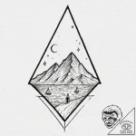 Tattoo sketch a solid blackwork triangle poin… – tattoo sketch (№1753093289_0, 21.07.2025 10:21) — tattoovalue.net