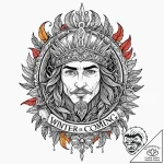 A chicano lettering tattoo of “winter is comi… – tattoo sketch (№1753093870_0, 21.07.2025 10:31) — tattoovalue.net