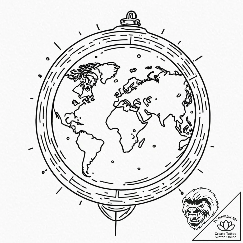 Tattoo design a "world record" badge with a g... - tattoo sketch (№1753094366_0, 21.07.2025 10:39) — tattoovalue.net