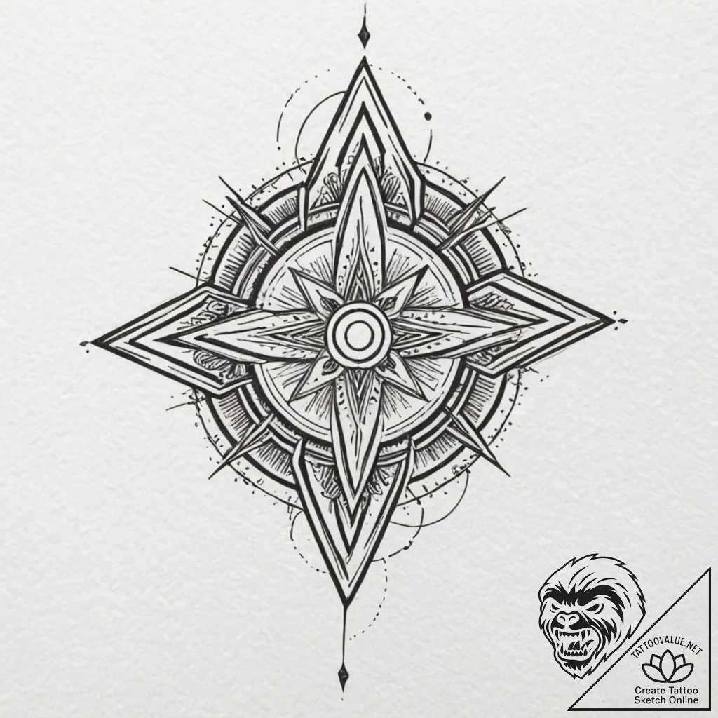 Tattoo sketch: the svarozhich symbol (often a... - tattoo sketch (№1753094533_0, 21.07.2025 10:42) — tattoovalue.net