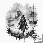 A watercolor sketch of the mysterious fog fro… – tattoo sketch (№1753095278_0, 21.07.2025 10:54) — tattoovalue.net