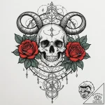 Tattoo sketch a zodiac symbol with a tiny, co… – tattoo sketch (№1753095858_0, 21.07.2025 11:04) — tattoovalue.net