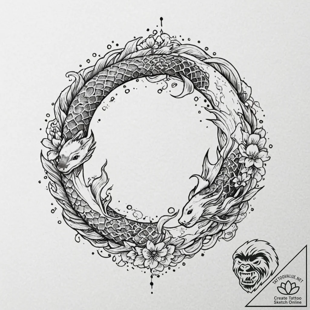 Tattoo sketch a full blackwork sleeve concept... - tattoo sketch (№1753096273_0, 21.07.2025 11:11) — tattoovalue.net