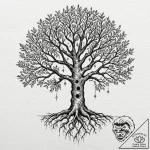 Tattoo design: a depiction of the tree of lif… – tattoo sketch (№1753097102_0, 21.07.2025 11:25) — tattoovalue.net