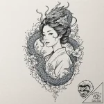 A linework tattoo of the iconic silhouette of… – tattoo sketch (№1753097185_0, 21.07.2025 11:26) — tattoovalue.net