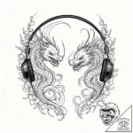 Tattoo design a pair of gaming headphones wit… – tattoo sketch (№1753097434_0, 21.07.2025 11:30) — tattoovalue.net