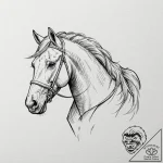 A sketch of roach, geralt’s loyal horse., tat… – tattoo sketch (№1753097598_0, 21.07.2025 11:33) — tattoovalue.net