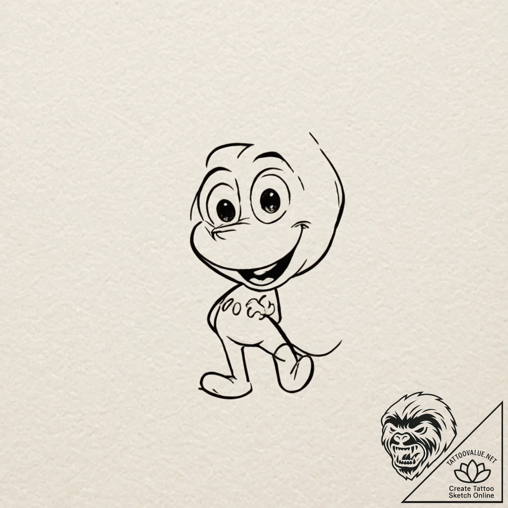 классика disney & pixar, concept art for tatt... - tattoo sketch (№1753097682_0, 21.07.2025 11:34) — tattoovalue.net