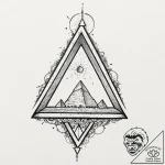 Tattoo design a geometric “pyramid” symbolizi… – tattoo sketch (№1753098348_0, 21.07.2025 11:45) — tattoovalue.net