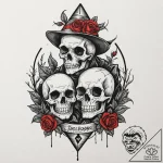 A watercolor tattoo of the creepy scarecrows… – tattoo sketch (№1753098929_0, 21.07.2025 11:55) — tattoovalue.net
