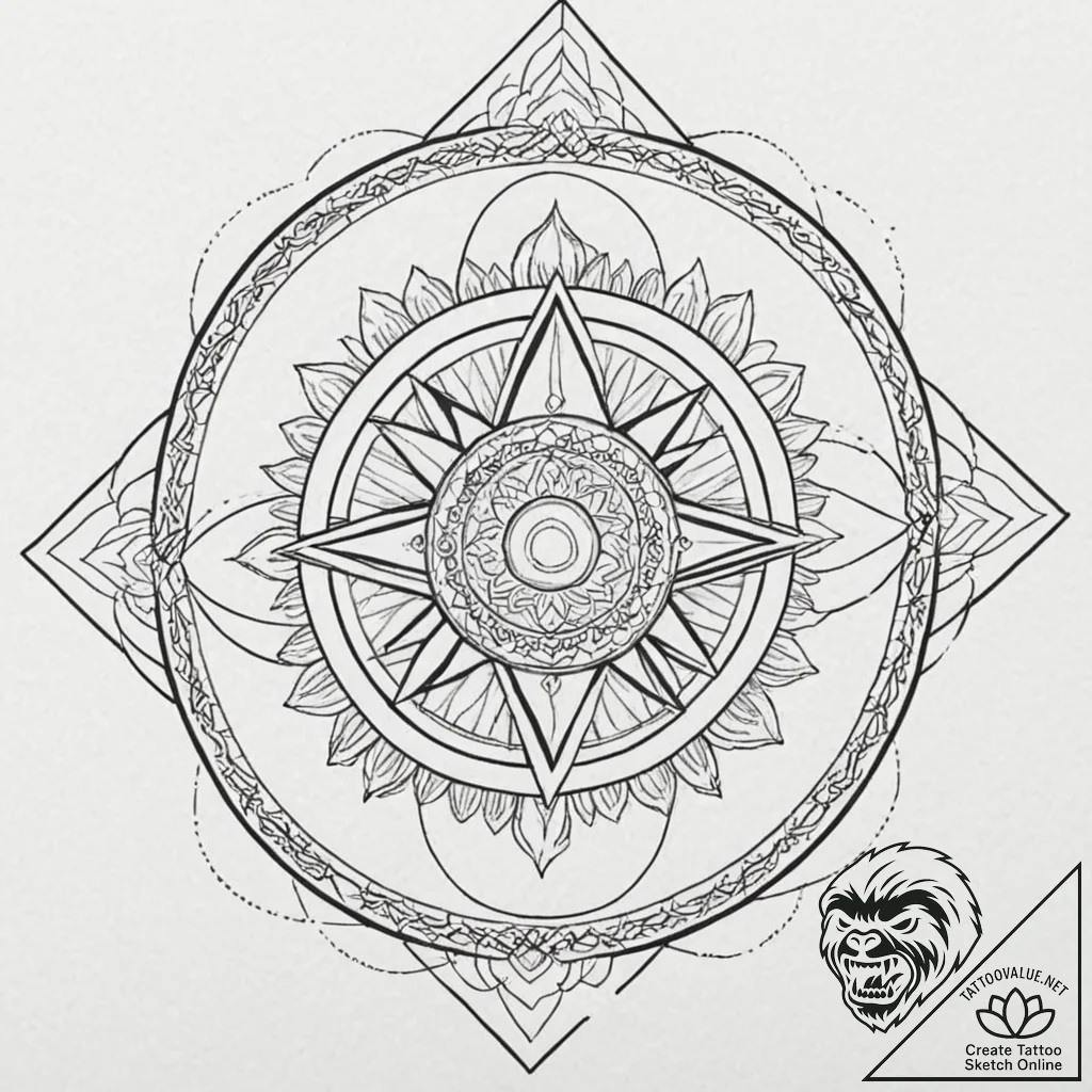 Tattoo sketch: a simple, clean design of svar... - tattoo sketch (№1753099996_0, 21.07.2025 12:13) — tattoovalue.net