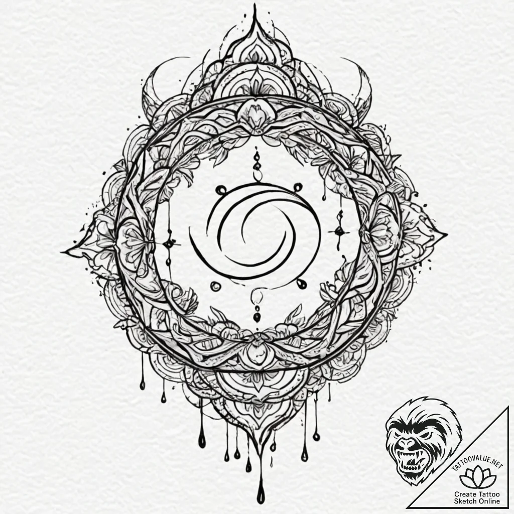 Uroboros, tattoo sketch design, black outline... - tattoo sketch (№1753100162_0, 21.07.2025 12:16) — tattoovalue.net