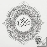 Tattoo design a spiritual symbol (e.g., ohm,… – tattoo sketch (№1753101089_0, 21.07.2025 12:31) — tattoovalue.net