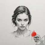 A person developing film in a darkroom, lit b… – tattoo sketch (№1753101342_0, 21.07.2025 12:35) — tattoovalue.net