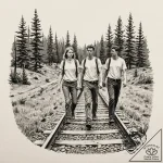 A sketch of the main characters from stand by… – tattoo sketch (№1753101680_0, 21.07.2025 12:41) — tattoovalue.net