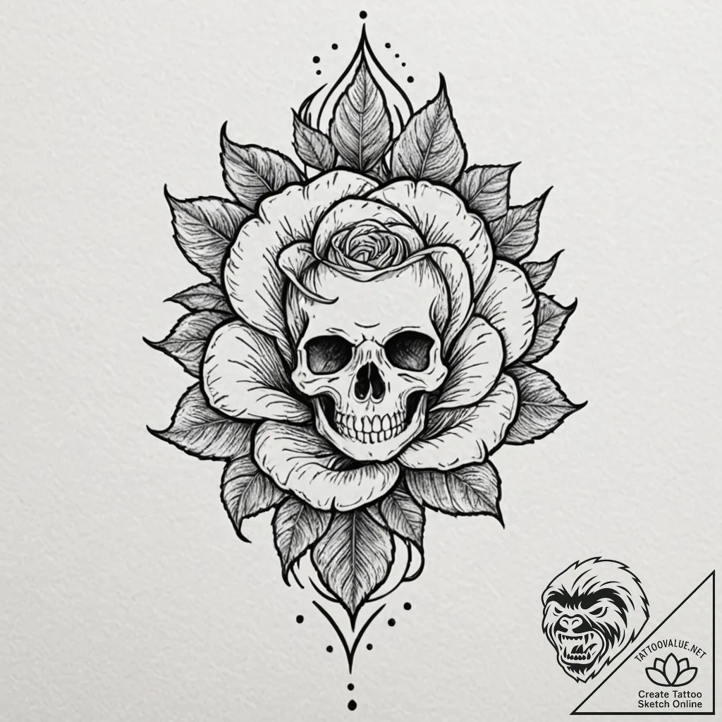 Tattoo sketch a single, dramatic shadow cast... - tattoo sketch (№1753101932_0, 21.07.2025 12:45) — tattoovalue.net