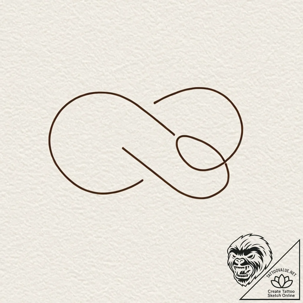 Tattoo sketch a single, fine line forming an... - tattoo sketch (№1753102017_0, 21.07.2025 12:46) — tattoovalue.net