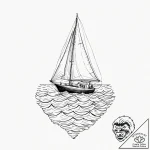 Tattoo sketch a small sailboat on one, the oc… – tattoo sketch (№1753102101_0, 21.07.2025 12:48) — tattoovalue.net